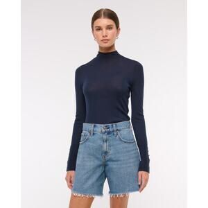 Abercrombie & Fitch The Loose Short High Rise Curve Love Jean Shorts